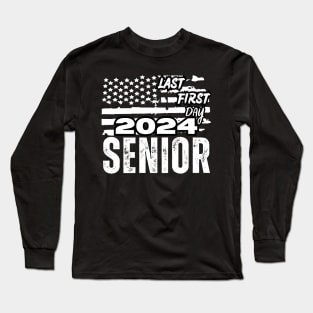 Last First Day Senior 2024 Back To school Long Sleeve T-Shirt